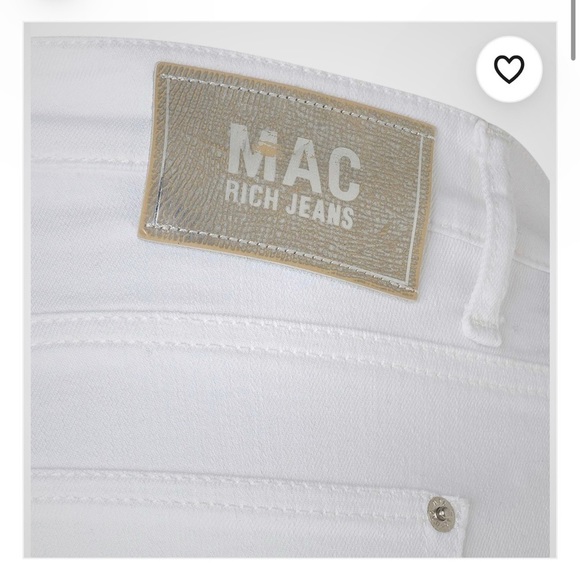 MAC Rich Jeans in White, Organic Cotton Rich Culotte Cropped Denim, Size… - Picture 4 of 14
